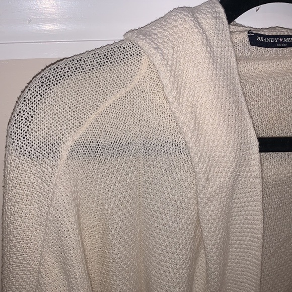 Brandy Melville cream hooded cardigan - Picture 2 of 4